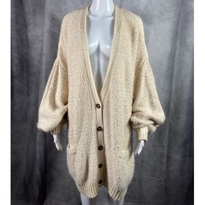 SOLD Free People Cream Snow Drop Sweater Cardigan